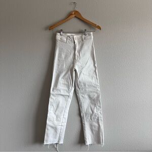 Zara Crisp White Denim Pants